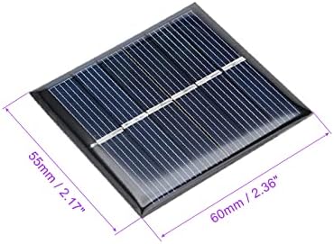 DMiotech 5 Pack 3V 110MA 60mm x 55mm Mini ćelija solarne ploče za DIY projekat električne energije