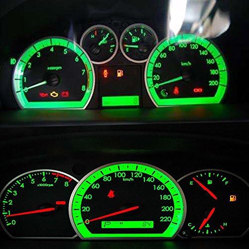 Blyilyb 12-Pack zelena boja zamjena zaliha # 194 T10 168 2825 W5W 175 158 sijalica 5050 5 SMD LED svjetlo 12v unutrašnje osvjetljenje automobila za kartu Dome lampa brodski prtljažnik registarske tablice Dashboard parking svjetla