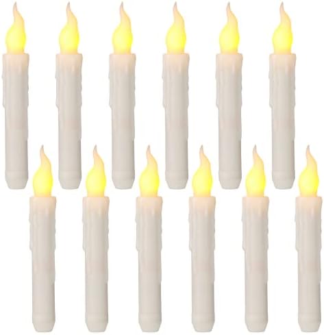 Moukeren 12 kom Božić plutajuće sveće visi Flameless LED konus sveće Božić leteće sveće za prozor odmor