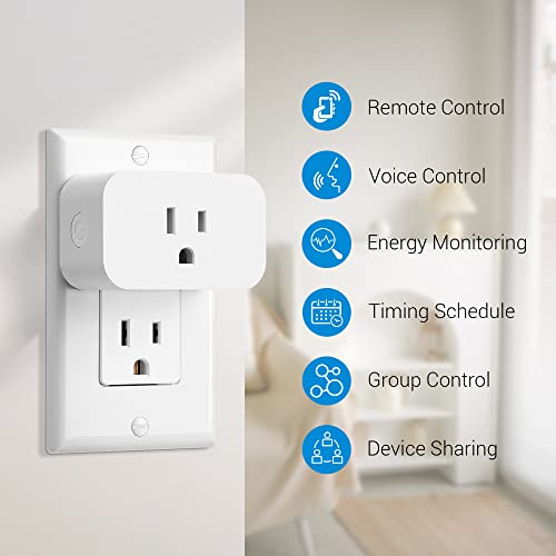 Dewenwils Smart Plug sa nadzorom energije, mini WiFi Smart Outlet kompatibilan sa Alexa i Google Home,