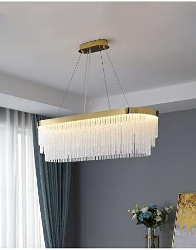 Renslat okrugla LED pad svjetla Deco Suspendirana svjetiljka, moderni zlatni čelični sjaj Glass LED zatamnjeni privjesak svjetla dnevna soba