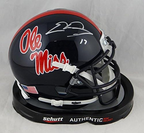 Evan Engram sa autogramom Ole Miss Navy Schutt Mini kaciga-JSA W Auth *Mini kacige za koledž sa srebrnim