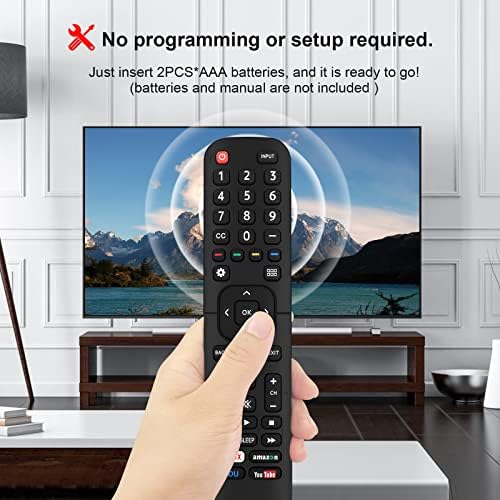 NOVO EN2A27 Univerzalna zamjenska TV daljinski upravljač Kompatibilan je za Hisense TV 4K LED HD UHD Android