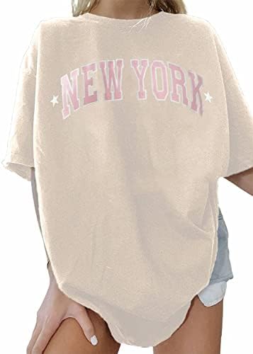 Remidoo ženske Casual Crewneck kratke rukave prevelike majice duge grafičke majice
