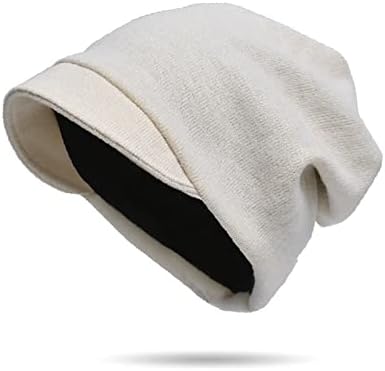 KEUSN ženski zimski šešir žene zimski svestrani pleteni šešir za toplo držanje kratki pulover hladna kapa veliki kraj okrugla kapa