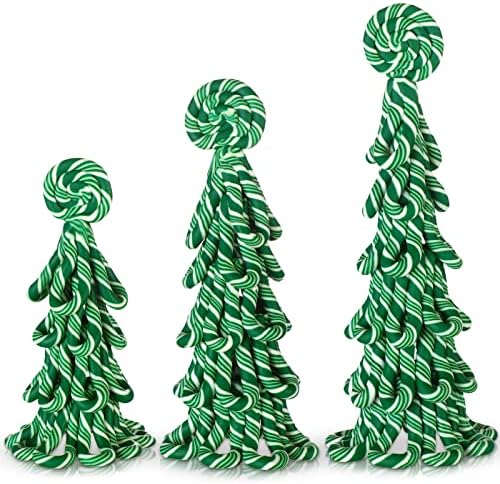 3 komada Božićna vrpca bombona Stolna dekoracija stabla rajna glina Peppermint Candy Cane božićno stablo
