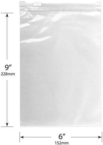 Plymor Slider Reclosable plastične kese, 2.7 Mil, 6x 9