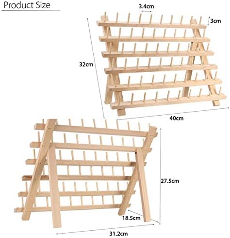 ZHONGJIUYUAN 60 Kalem drveni stalak za konce i organizator za šivanje vezenja za prošivanje