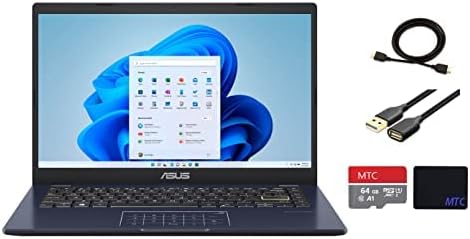 ASUS 14 Laptop, Intel Celeron N4020, Intel HD Graphics 5000, 4GB DDR4 RAM, 192GB skladište, NumberPad, Win11 Home, Star Black, sa MTC PC priborom