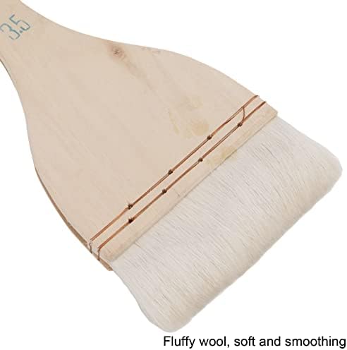 PLPLAAOOOOOO 3,5IN četkica za boju od vune, ergonomsko drva za drva 3.5in Mekano zaglađivanje ulja za