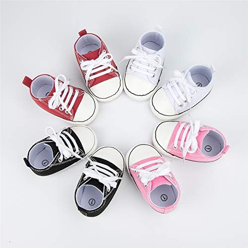 Meckior Baby Girls Boys platnene tenisice Mekani jedini visoki gornji dojenčad prve cipele za dječje