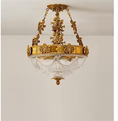LDCHNH europska bakrena lampica bakra D42CM Zlatna plafonska svjetiljka dnevna soba spavaća soba blagovaonica