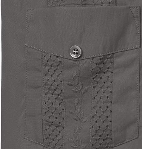 Stoota Muške ljetne majice, višestruki džepni gumb LEAL DWOWN kratki rukav čvrst boja Basic