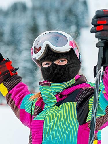 SATINIOR pletena gamaša za skijaški vrat sa 2 rupe, zimska Balaklava topla pletena kapica za sportove na otvorenom