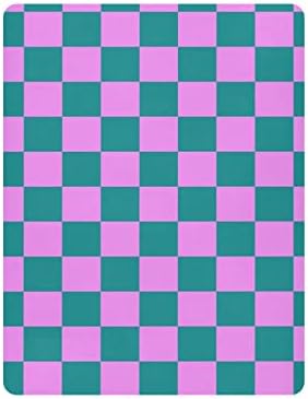 Umiriko Green Purple Checkerboard PACK N Reproduciraj play Player Playard listovi, mini lim za dječake