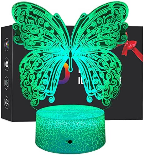 Leptir lampa leptir noćno svjetlo za djecu s daljinskim dodirom 7 boja + 16 boja mijenjanje dekora