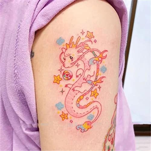 ASDFGH slatka zmajeva japanski anime tetovaže naljepnice modne ženske djevojke umjetnička šminka privremena naljepnica za tetoviranje
