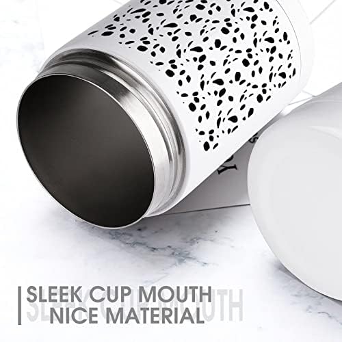 Dalmatinski ispis hladnije čaša izolirani od nehrđajućeg čelika može hladnije drhtač nosača sa poklopcima