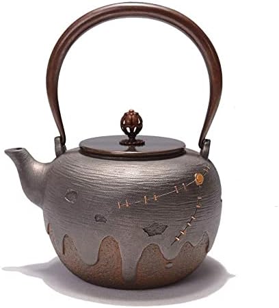TEAPOT Keramika Veliki čajnik od livenog gvožđa sa nehotiranim oksidiranim unutrašnjim zidom za labav