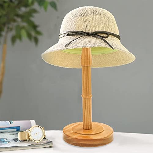 HAIBEIR Samostojeći stalak za šešire, stalak za stolne kape, držač stalka za drvene vitrine za kape i perike