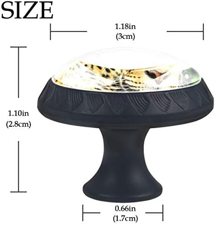 Lagerry komoda dugmad Žuti Leopard dugmad za fioke dugmad kristalno staklo dugmad 4kom okrugla dugmad dizajnirana