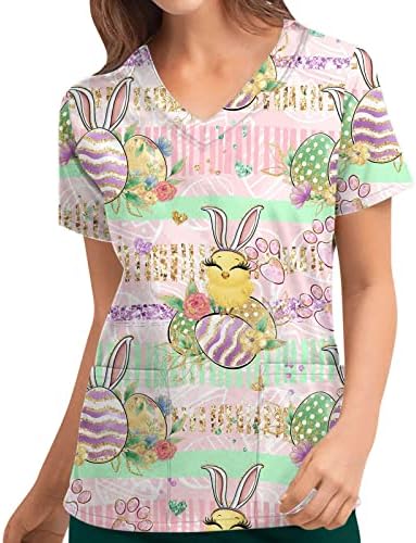 Ljetna jesenska bluza Tee za djevojčice kratki rukav udobne boje odjeća trendi V vrat grafički piling bluza SR
