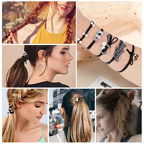 Unaone elastične vezice za kosu za žene djevojke, 36 Count šarene gumice za kosu bez oštećenja gumene trake