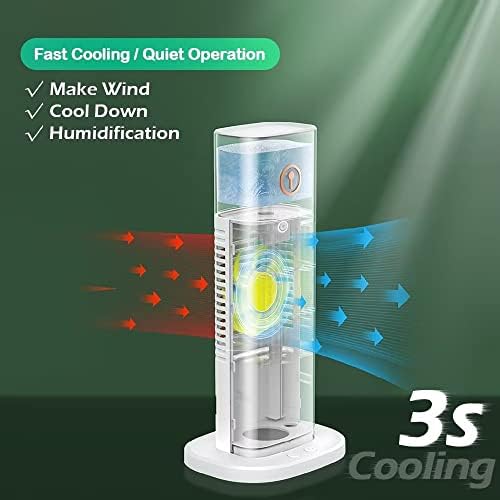 Prijenosni klima uređaj - lični hladnjak unutarnji klima uređaj sa 3-stepenim rashladnim atomizacijom za hlađenje vaše sobe i stvoriti hladno i ugodno okruženje za spavanje