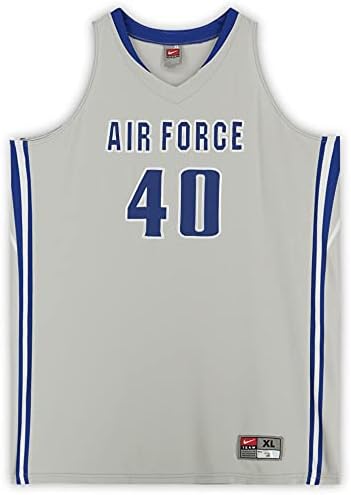 Sportska memorabilia Air Farcons Falcons Team izdat 40 Sivi dres s plavim brojevima iz košarkaškog programa