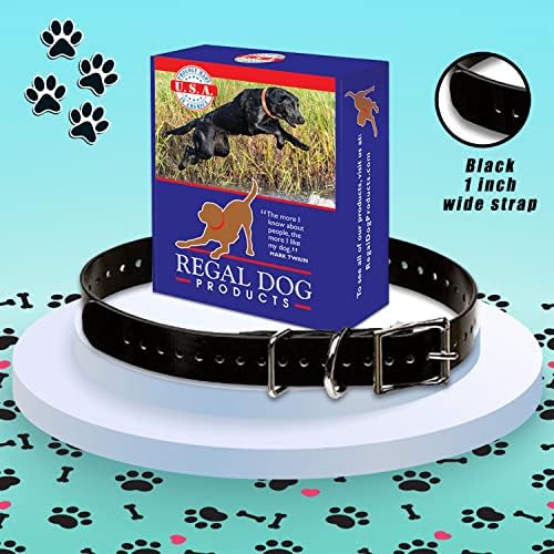 Regal za pseće proizvode E-ovratnike Zamjenski trake | 1 Inčni široki crni vodootporni zamenski remen