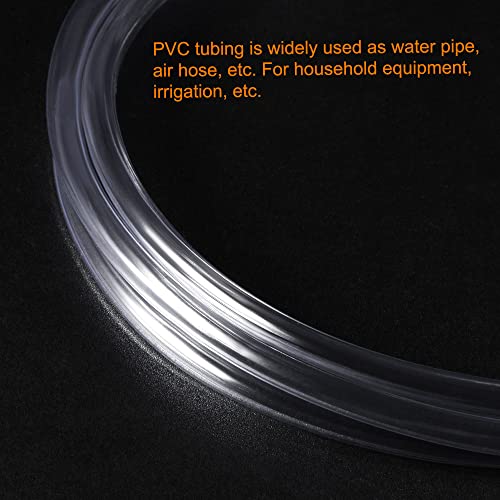 MecCanixity PVC Clear crevo vinilna cijev 3/16 ID 1/4 od 6,6ft fleksibilna lagana za cijev za vodu, crevo za vazduh, liniju ulja