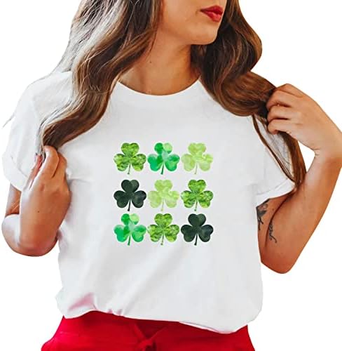 Saint Patricks dan T-Shirt za žene Print meka Crewneck Oversized poklon Irski Top