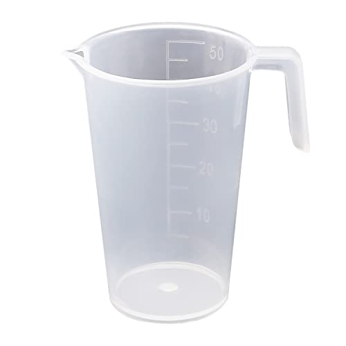 Bettomshin 1kom 1000ml Metrička Plastična Graduirana čaša, laboratorijske čaše višenamjenske čašice za miješanje mjerna čaša prozirna za laboratorijske kuhinjske tečnosti