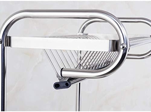 Fehun sudoperi, troslojni stalak za suđe, zidni regal za odvod, bez perforacije, stalak za skladištenje, srebro, sa držačem / 57,5 ​​* 47 * 25cm
