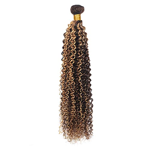 24 26 28 inčni Freiuoke Ombre Highlight snopovi Kinky Curly Human Hair snopovi 8a Grade brazilska