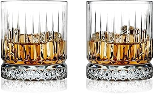 Viski čaše, kristalno čist geo dizajn viski TUMBLERS savršeni za viski, bourbon gin & tonic, koktele,