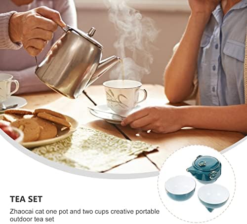 Keramički čaj sa keramičkim čajnim posudom za čaj, 1 set keramičkog čajnika set sa čajnim čašama, prenosiv