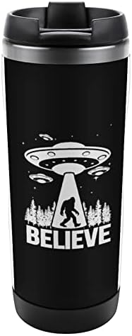 Bigfoot Alien Ufo za ponovni krijumčar za kavu Izolirana putnička pitka čaša boca sa poklopcem
