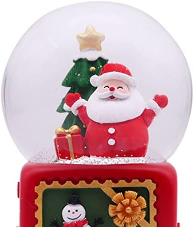 Santa Claus Sning Globe sa šarenom rasvjetnom mini decko dekor božićnim muzikom Snow Globe ukras ukras za zabavu Djed Mraz