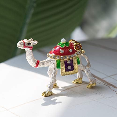 Longsheng - od 2001. - CAMEL Gold Crown Figurine nakit Trketni sanduk za vjenčanje Poklon poklon prsten držač dekor