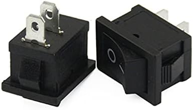 LARRO preklopni prekidač 10kom ON-Off KCD1 15x21 milimetar 2pin prekidač Tip posude 6A 250 V 10A 125 V 15x21 preklopni prekidač crni prekidač za napajanje