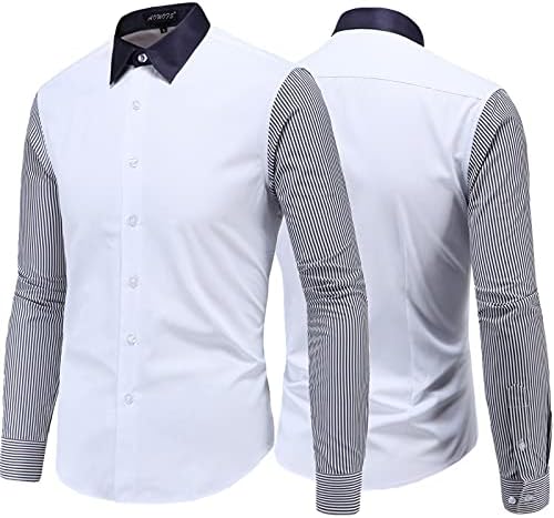 Jesenske košulje za majicu muških vrhova dugih prekidača za spuštanje Ležerne majice, majica s dugim rukavima