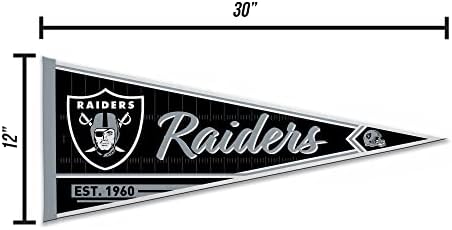 RICO Industries NFL Las Vegas Raiders Classic 12 x 30 mekana pennant - EZ za vješanje - Početna Décor