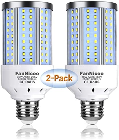 2-Pakovanje 200w ekvivalentna LED žarulja za kukuruz 3000 lumena 6500K hladna Bijela dnevna svjetlost 30W