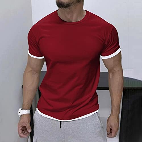 ZDDO MENS Workout T-majice Kratki rukav, ljetni atletski sportski majica Slim Fit mišić Solid Color Basic