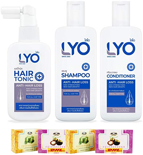Paketi za vrijednost Set Lyo šampon + regenerator + DHL Express Tonic Tonic thaigiftshop [dobiti besplatnu masku za licu od rajčice]