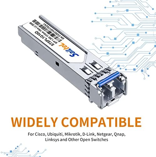 1.25 Gigabit Single Mode LC Duplex primopredajnik,1000Base-LX dual Fiber SFP modul,1310nm SMF, do 10 km,DDM, kompatibilan sa Cisco, Ubiquiti,Mikrotik, Netgear, Dlink, Linksys i više