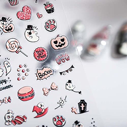 BYBYCD naljepnice za nokte za Noć vještica ženske dekoracije za umjetnost noktiju zombi ghost Spider oprema za manikuru