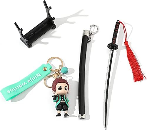 Demon Anime privjesak za ključeve ubica mača otvarač za pisma Mini Katana Samurai Ninja igračka ključni lanac