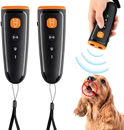 Kvalirey 2 komada ultrazvučni pas lajajući uređaje za kontrolu psa za trening za pse punjivi odvraćajući uređaji
